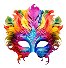 Zelfklevend Fotobehang carnival mask png illustration isolated on transparent background © Jaume Pera
