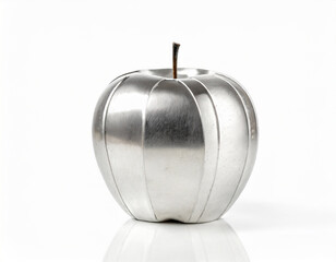 apple made of brushed aluminium