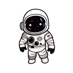 Obraz na płótnie Canvas Astronaut kawaii sticker png transparent file