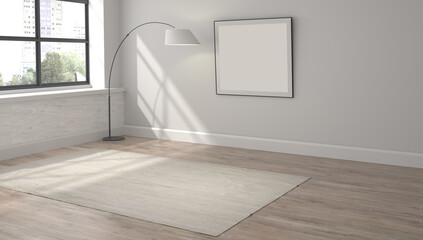 Empty interior room 3d Render. Modern interior design .