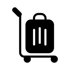 Suitcase icon using line style