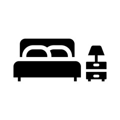 The image icon for the bedroom and its furniture uses a line style