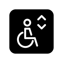 Special lift icon for disabled people