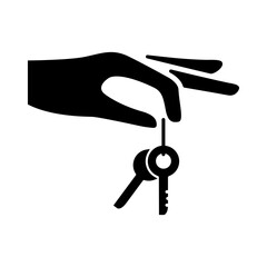 Hand holding the key