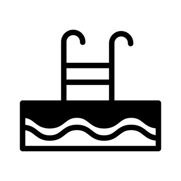 The swimming pool icon displays water waves and a pool ladder