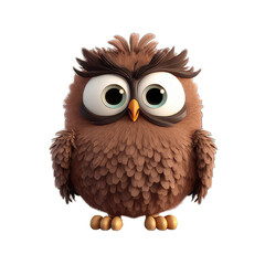 Fototapeta premium owl on transparent background