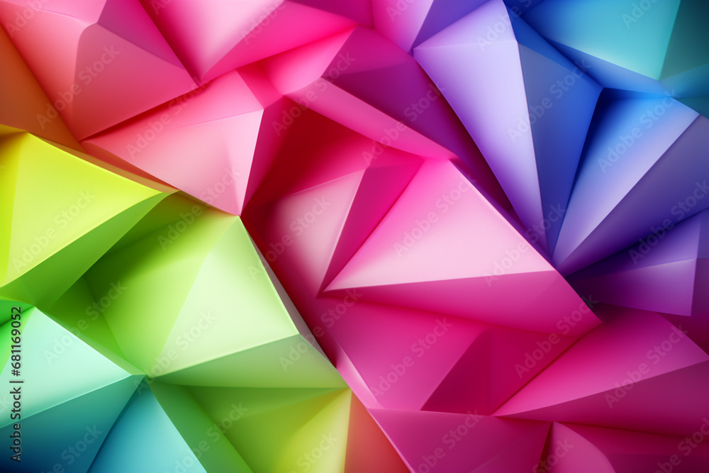 Poster abstract background with triangles