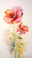 Obraz premium watercolor flowers