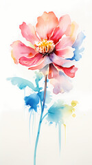 Obraz na płótnie Canvas watercolor flowers