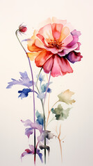 Fototapeta premium watercolor flowers