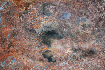 Metal surface with corrosion texture 