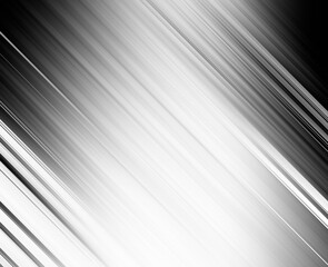 Fototapeta premium Black and white stripe abstract background. Motion effect. Grayscale fiber texture backdrop and banner. Monochrome gradient pattern and textured wallpaper.