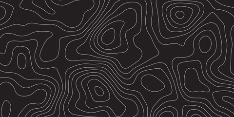 Fototapeta premium Abstract background of the topographic contours map with geographic line map .Imitation of a geographical mountain reliefs background .vector illustration of topographic line contour map design .