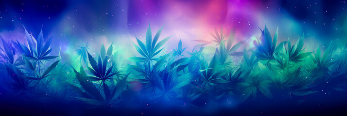 Fototapeta na wymiar Cannabis Blätter. generiert mit KI
