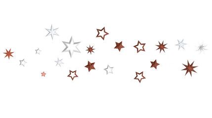 Stardust Christmas Shower: Mesmerizing 3D Illustration Depicting Descending Holiday Star Particles