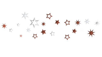Stardust Christmas Shower: Mesmerizing 3D Illustration Depicting Descending Holiday Star Particles