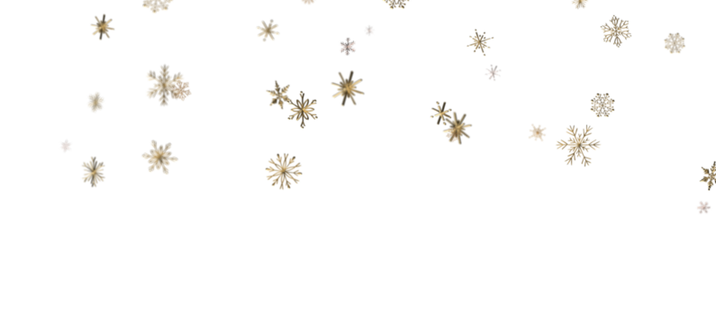 Frosty Snowfall: Mesmeric 3D Illustration Depicting Descending Holiday Snowflakes