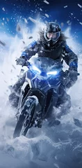 snowmobile film poster, in the style of dramatic movement © ZoomTeam