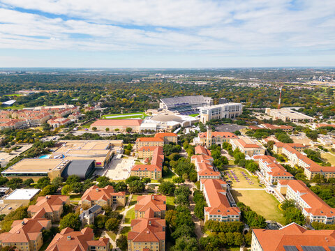 Texas Christian University Campus with Amon G. Carter Stadium in the background