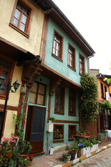 Fototapeta na wymiar Historical Mudanya Houses in Bursa, Turkey.