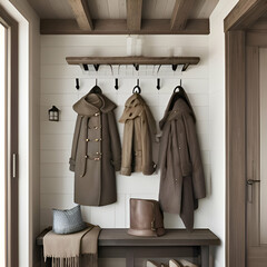 interior design of rustic entryway 