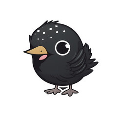 Fototapeta premium Bird kawaii sticker png transparent file