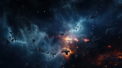 Deep space image representing dark matter and celestial objects. High-quality photo with elements provided by NASA.