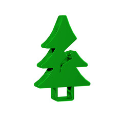 Obraz premium Green Tree icon isolated on transparent background. Forest symbol.