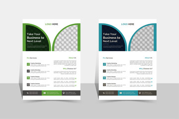 Obraz premium Corporate creative colorful business flyer,Invoice and Stationery template design set, abstract business flyer,invoice,Stationery vector template design or business Liflat and invoice template design.
