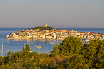 Primosten town on the coast of the Adriatic Sea, Croatia