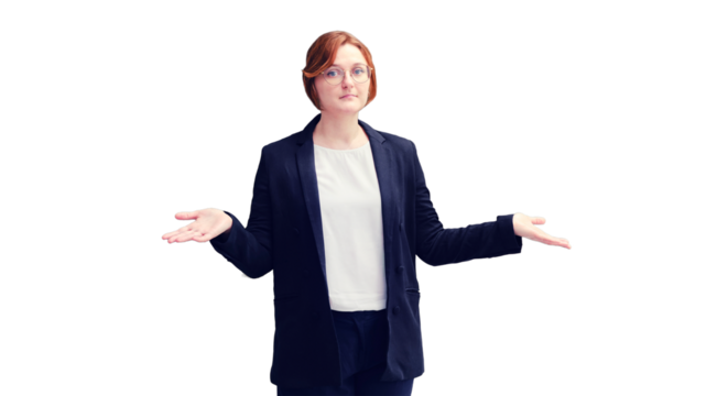 The teacher spreads his hands near the empty school blackboard, copy space for text, isolated on a white background. Concept of problems with education due to the coronavirus epidemic