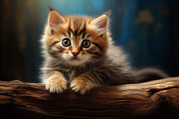 Beautiful red kitten. Generative AI