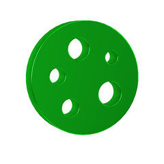Green Moon icon isolated on transparent background.
