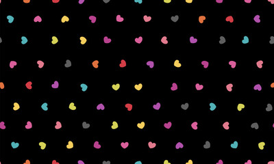 Seamless pattern with colorful hearts. Set of Valentines day vector patterns. Seamless heart pattern. Seamless vector pattern with colorful hearts. Cute seamless pattern. Endless romantic print