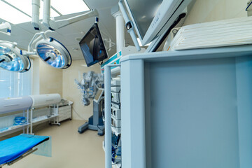 Fototapeta na wymiar Healthcare medical innovative device. Modern hospital equipment close up.
