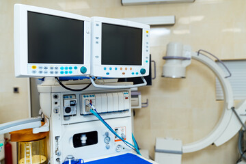 Surgery clinic healthcare technologies. Medical modern computer science.