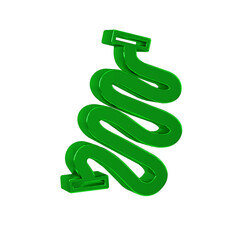 Green Racing track icon isolated on transparent background.