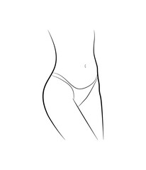 body female figure bikini panties