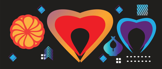 Abstract Geometric Shapes and symbols