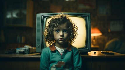 child wants to watch tv, ai generated