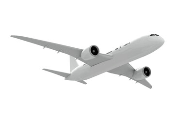 Fototapeta na wymiar 3D Airplane on transparent background