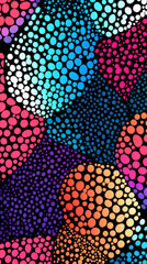 Dotwork Colorful modern hand drawn trendy abstract pattern