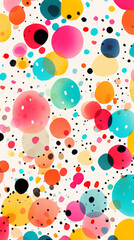 Dots Colorful modern hand drawn trendy abstract pattern
