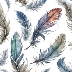 Obraz premium watercolour feathers