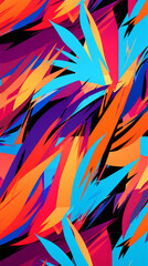 Diagonal Colorful modern hand drawn trendy abstract pattern