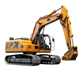 Excavator png isolated object, transparent background Excavator Transparent background construction site machine
