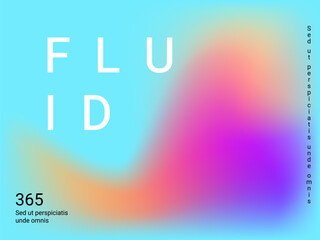 Liquid on colorful background. Bright mesh blurred pattern in pink, blue, green tones.