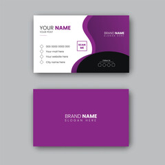 Modern corporate business card design template.