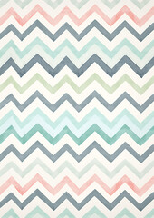 Watercolor illustration of zigzag lines pattern, digital paper, vintage minimalist aesthetic