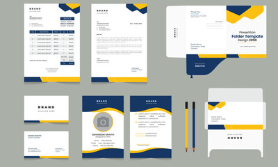 Stationery design set for corporate identity or branding.